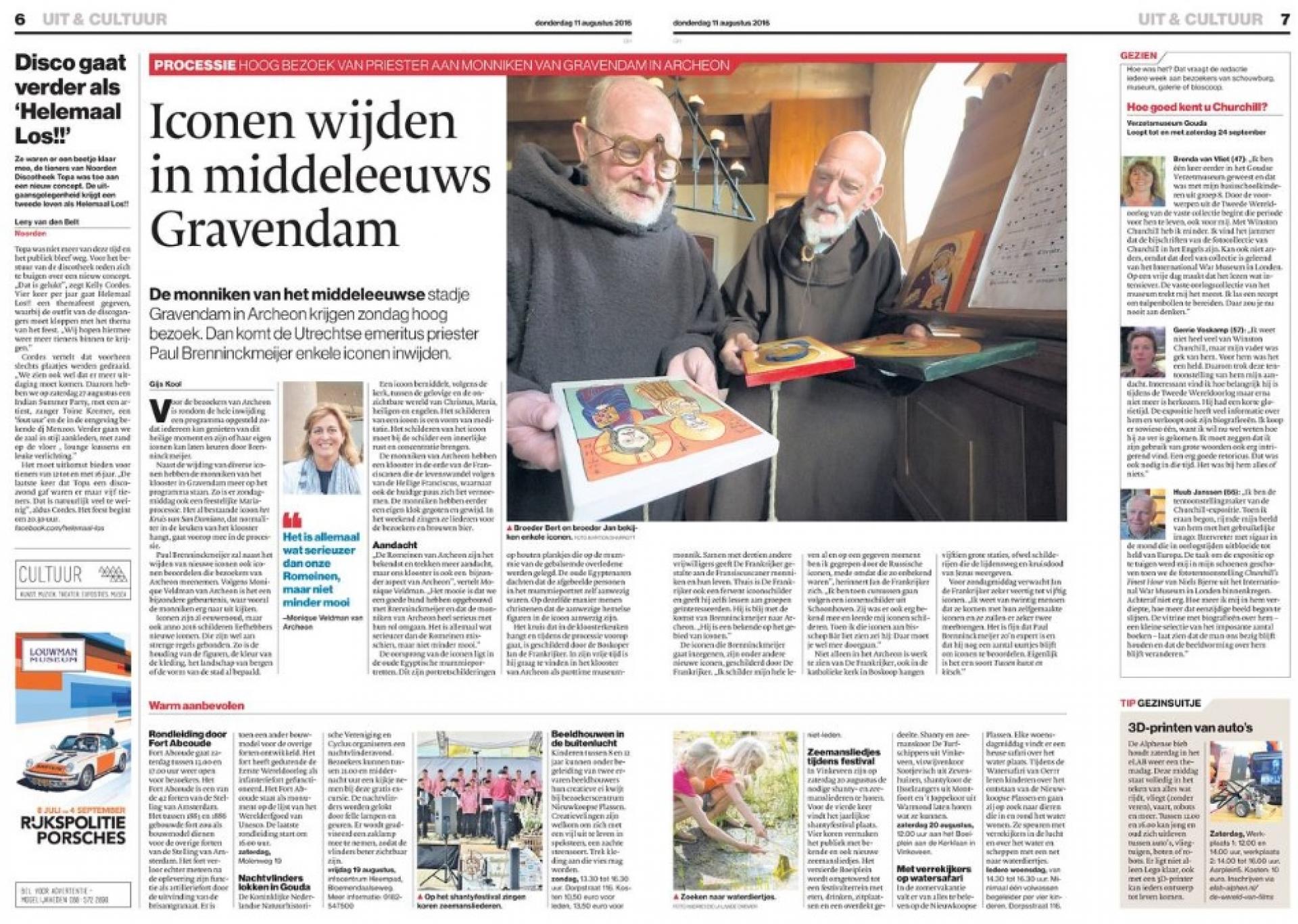 Iconen wijden in middeleeuws Gravendam