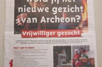 Archeon zoekt vrijwilligers!