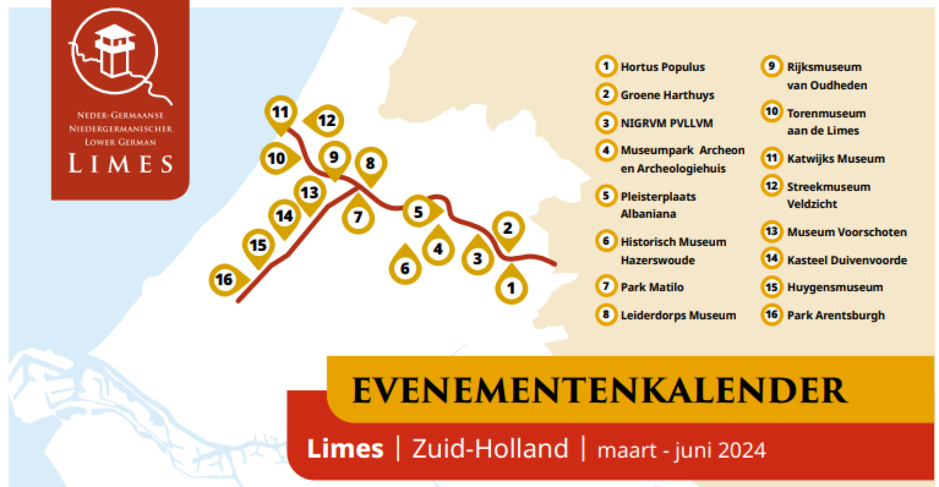 Limeskalender maart - juni 2024