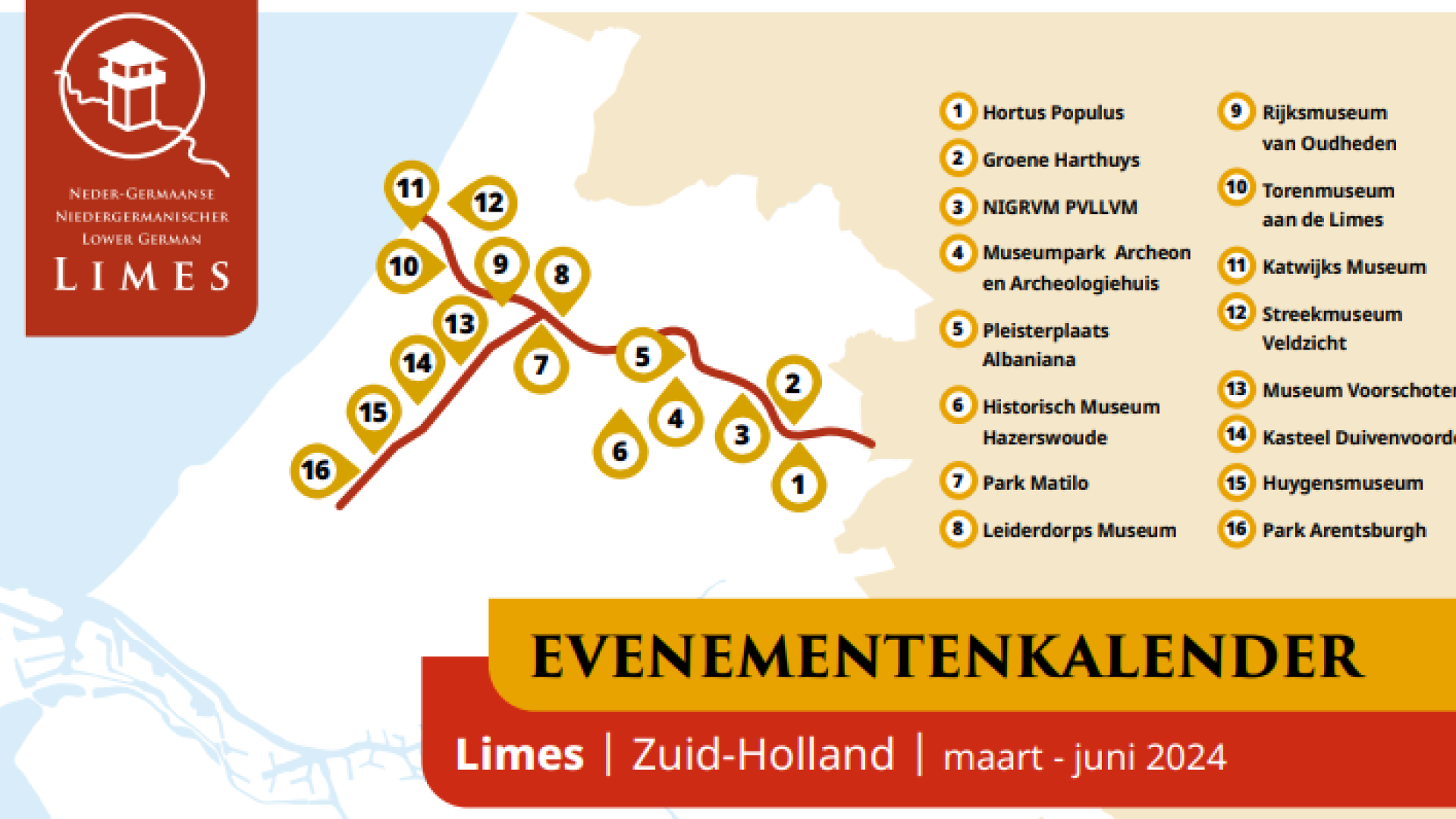 Limeskalender maart - juni 2024