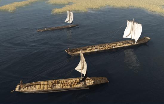 Red het Romeinse schip